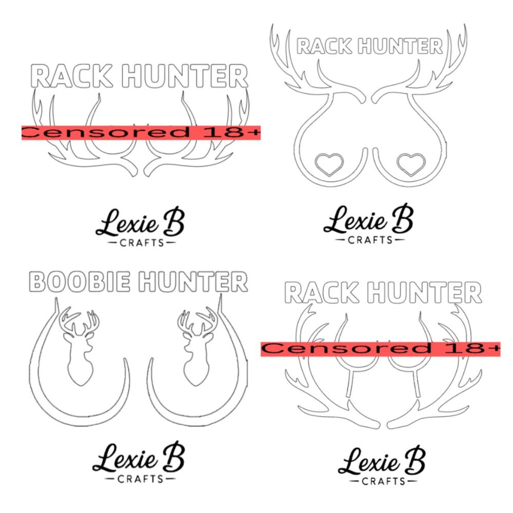 Rack Hunter Decal Bundle Hunting Adult Humor Stickers Toolbox Decal Cup Decal